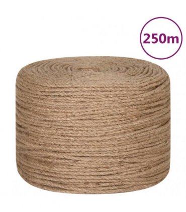 vidaXL Jute Rope 250 m Long 8 mm Thick