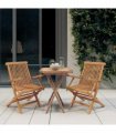vidaXL Garden Dining Set | Teak | Smoothly sanded teak hardwood | Medium