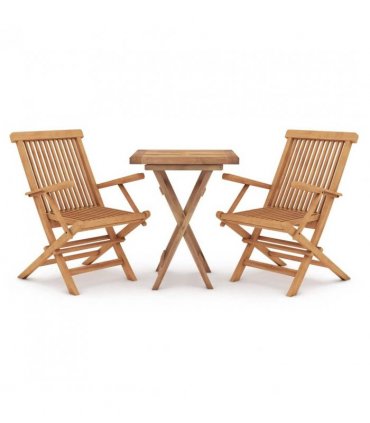 vidaXL Garden Dining Set | Teak | Smoothly sanded teak hardwood | Medium
