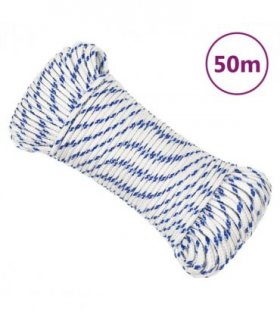 vidaXL Boat Rope White 5 mm 50 m Polypropylene