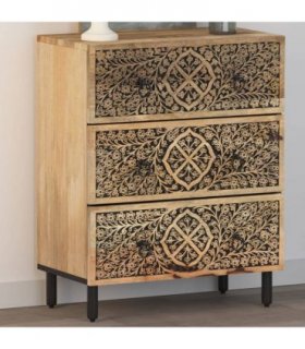 vidaXL Side Cabinet 60x33x75 cm Solid Wood Mango