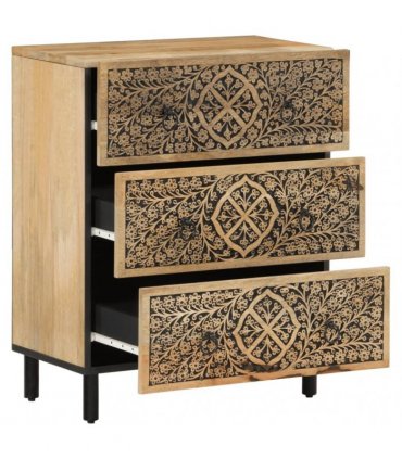 vidaXL Side Cabinet 60x33x75 cm Solid Wood Mango