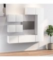 vidaXL 6 Piece TV Cabinet Set White Engineered Wood