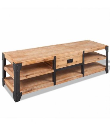 vidaXL TV Stand Solid Acacia Wood 140x40x45 cm