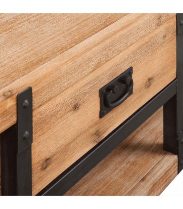 vidaXL TV Stand Solid Acacia Wood 140x40x45 cm