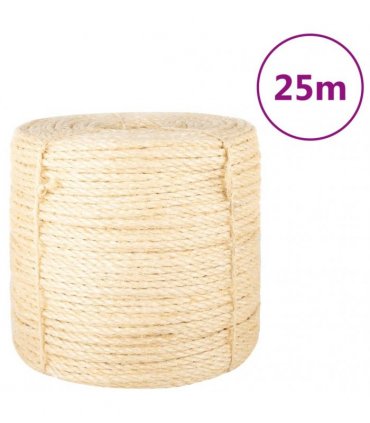 vidaXL Rope 100% Sisal 6 mm 25 m
