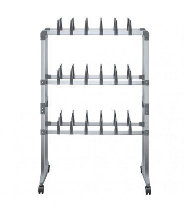 vidaXL Shoe Rack with Wheels Silver 66x27x100 cm