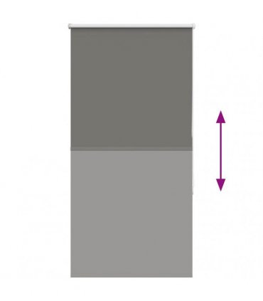 vidaXL Roller Blind Blackout Grey 65x130 cm Fabric Width 60.7 cm Polyester