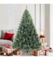 vidaXL Artificial Hinged Christmas Tree Snow Flocked Green 180 cm
