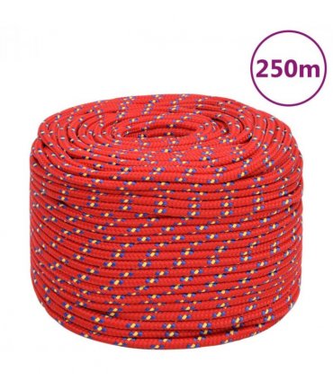 vidaXL Boat Rope Red 6 mm 250 m Polypropylene