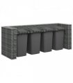 vidaXL Gabion Wall for Garbage Bins Galvanised Steel 320x100x120 cm