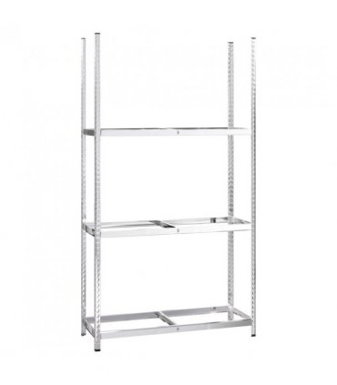 vidaXL 3-Layer Tire Racks 3 pcs Silver 110x40x200 cm Steel