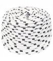 vidaXL Braided Boat Rope White 8 mmx25 m Polyester