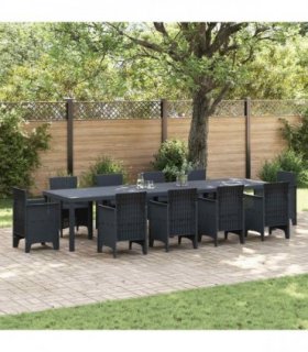 vidaXL Garden Table Anthracite 350 x 100 x 74 cm Poly Rattan