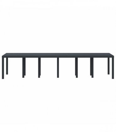 vidaXL Garden Table Anthracite 350 x 100 x 74 cm Poly Rattan