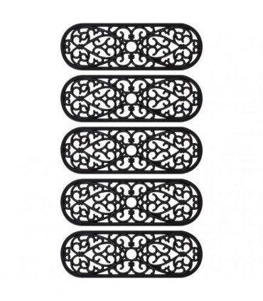 vidaXL Stair Treads 5 pcs 25x75 cm Rubber