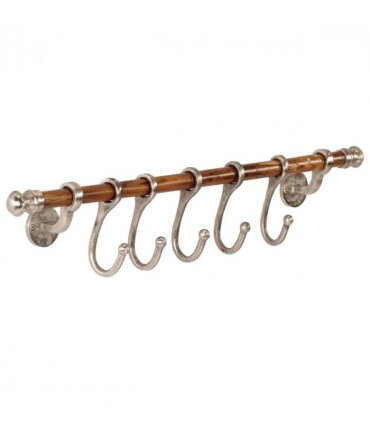vidaXL Coat Rack Wall Mounted 75x15 cm Aluminium