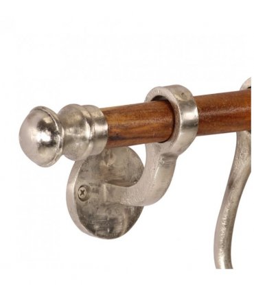 vidaXL Coat Rack Wall Mounted 75x15 cm Aluminium
