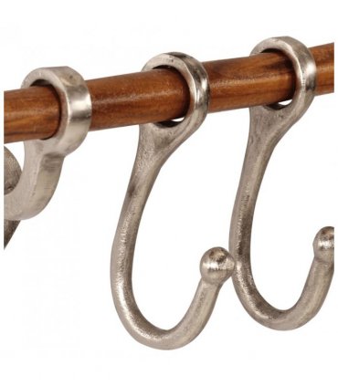 vidaXL Coat Rack Wall Mounted 75x15 cm Aluminium