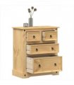 vidaXL Chest of Drawers Corona 80x43x91 cm Solid Wood Pine