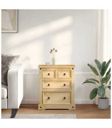 vidaXL Chest of Drawers Corona 80x43x91 cm Solid Wood Pine