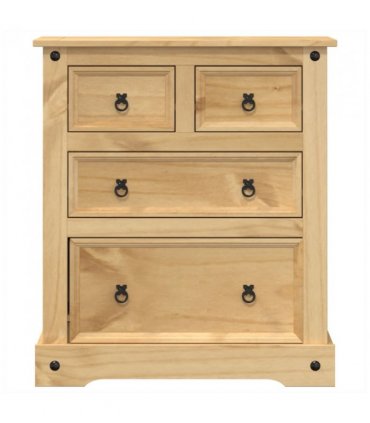 vidaXL Chest of Drawers Corona 80x43x91 cm Solid Wood Pine