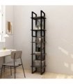 vidaXL 5-Tier Book Cabinet Grey 40x30x175 cm Pinewood