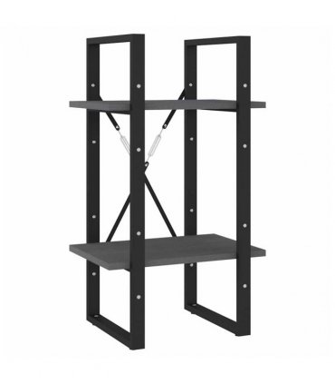 vidaXL 5-Tier Book Cabinet Grey 40x30x175 cm Pinewood