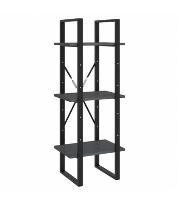 vidaXL 5-Tier Book Cabinet Grey 40x30x175 cm Pinewood
