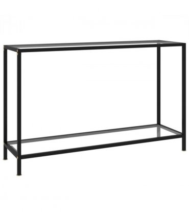 vidaXL Console Table Transparent 120x35x75 cm Tempered Glass