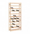 vidaXL Wine Rack for 77 Bottles Pinewood