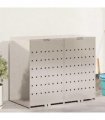 vidaXL Wheelie Bin Storage for 2 Bins Silver 136 x 77.5 x 115.5 cm