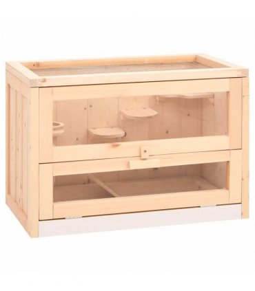vidaXL Hamster Cage 60x35.5x42 cm Solid Wood Fir