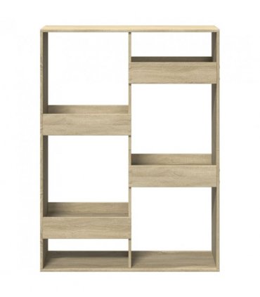 vidaXL Bookcase Sonoma Oak 100x33x135 cm Engineered Wood