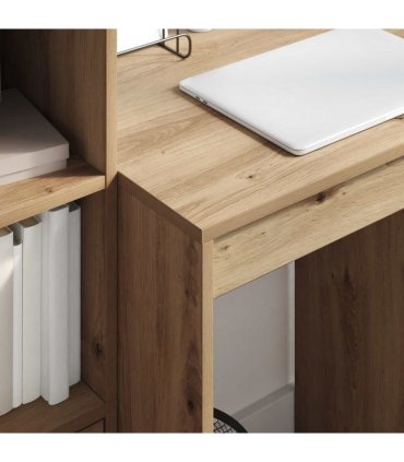 vidaXL Desk with Drawer with Shelf with Storage 2 pcs Artisan Oak