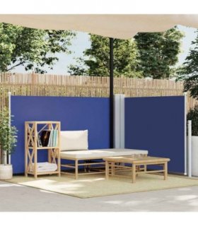 vidaXL Side Awning | Blue | 100% polyester with PU coating | 100x600 cm