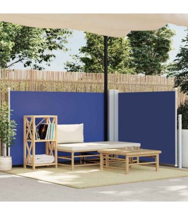 vidaXL Side Awning | Blue | 100% polyester with PU coating | 100x600 cm