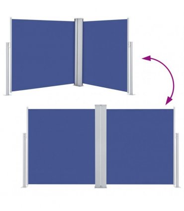 vidaXL Side Awning | Blue | 100% polyester with PU coating | 100x600 cm