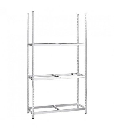 vidaXL 3-Layer Tire Racks 4 pcs Silver 110x40x200 cm Steel