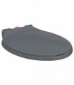 vidaXL Soft-Close Toilet Seat Quick Release Grey Oval