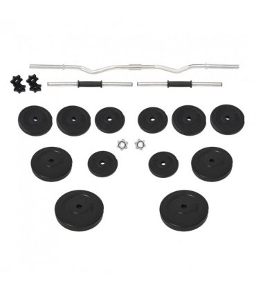 vidaXL Barbell and Dumbbell with Plates 60 kg