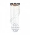 vidaXL Ceiling Lamp with Crystal Beads Silver Spiral G9