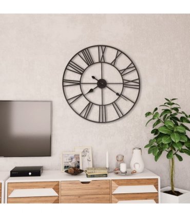 vidaXL Vintage Wall Clock with Quartz Movement Metal 80 cm XXL