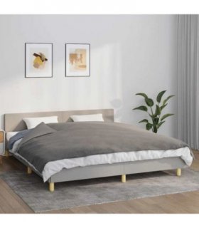 vidaXL Weighted Blanket With Cover | Grey | 100% cotton | 155 x 220 cm