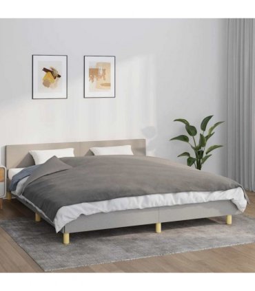 vidaXL Weighted Blanket With Cover | Grey | 100% cotton | 155 x 220 cm