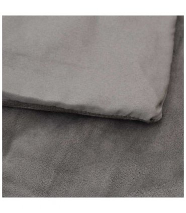vidaXL Weighted Blanket With Cover | Grey | 100% cotton | 155 x 220 cm