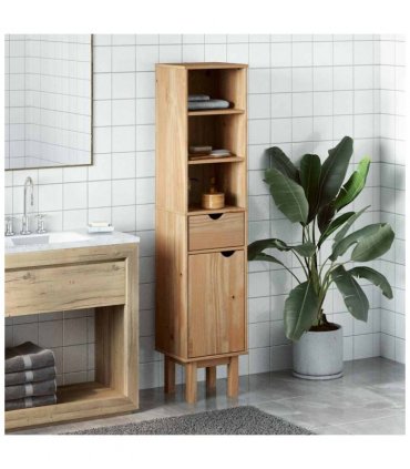 vidaXL Bathroom Cabinet OTTA 35x30x159 cm Solid Wood Pine
