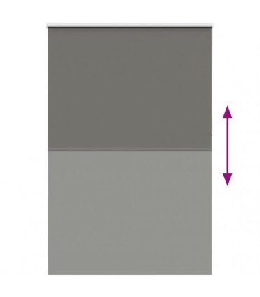 vidaXL Roller Blind Blackout Grey 150x210 cm Fabric Width 146.6 cm Polyester