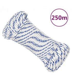 vidaXL Boat Rope White 5 mm 250 m Polypropylene