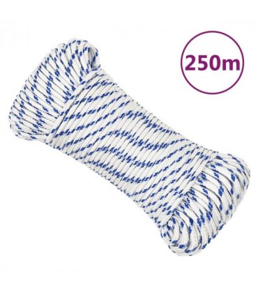 vidaXL Boat Rope White 5 mm 250 m Polypropylene